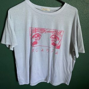 ROMWE White Anime Top